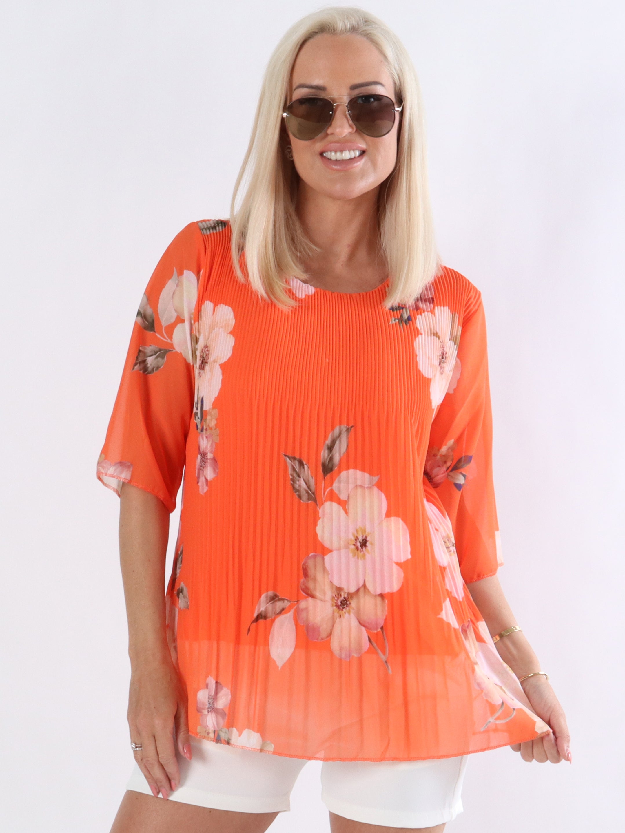 Filippa - Tunika i plisseret chiffon